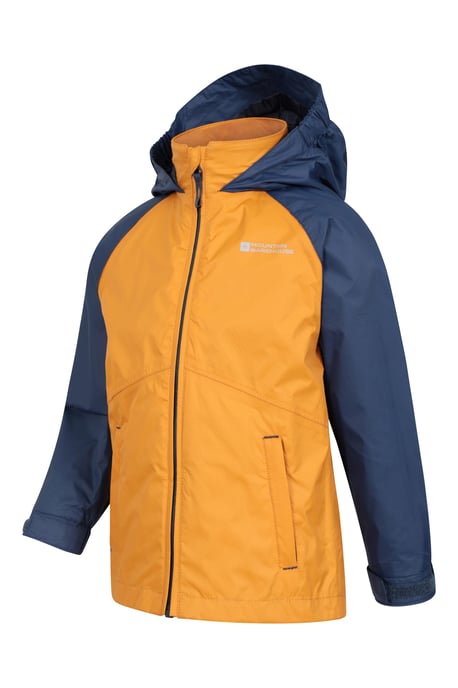 'Torrent II' Kids Waterproof Jacket with Taped Seams Rain Coat Yellow - Image 4