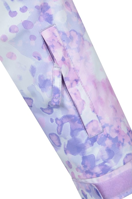 'Snowdrop' Kids Printed Ski Jacket with Detachable Hood Snow Proof Pink - Image 5