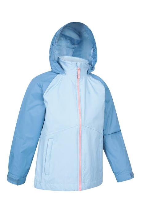'Torrent II' Kids Waterproof Jacket with Taped Seams Rain Coat Teal - Image 2
