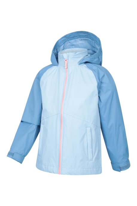 'Torrent II' Kids Waterproof Jacket with Taped Seams Rain Coat Teal - Image 4