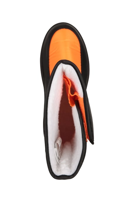 'Caribou' Kids Striped Snow Boots Snow Proof Everyday Winter Shoes Orange - Image 5