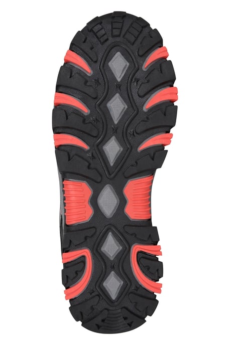 'Bolt' Kids Active Shoes with Toe Bumpers Lace Up Waterproof Sneakers Red - Image 5