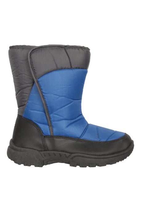 'Caribou' Kids Striped Snow Boots Snow Proof Everyday Winter Shoes Blue - Image 2