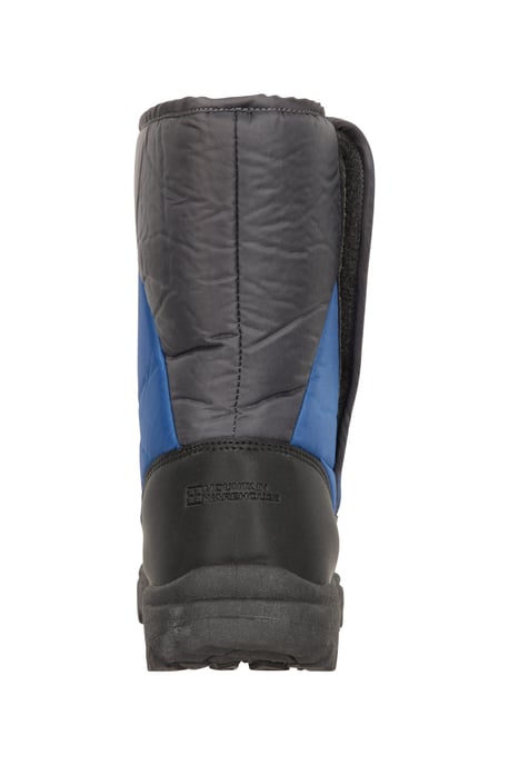 'Caribou' Kids Striped Snow Boots Snow Proof Everyday Winter Shoes Blue - Image 3
