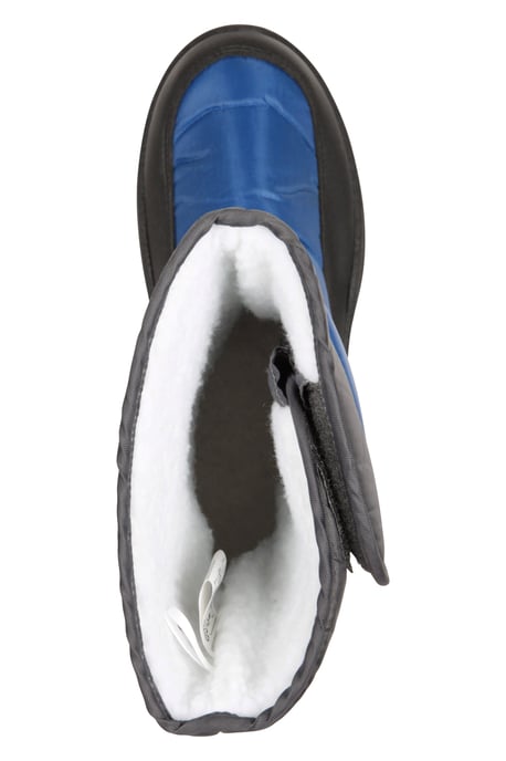'Caribou' Kids Striped Snow Boots Snow Proof Everyday Winter Shoes Blue - Image 5