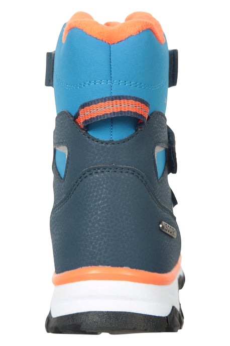 'Slope' Kids Softshell Snow Boots with Touch Strap Fastening Everyday Winter Shoes Orange - Image 3