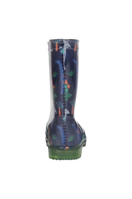 'Splash' Toddler Light Up Wellies Waterproof Flashing Sole Kids Rain Boots Shoes Navy - Image 3