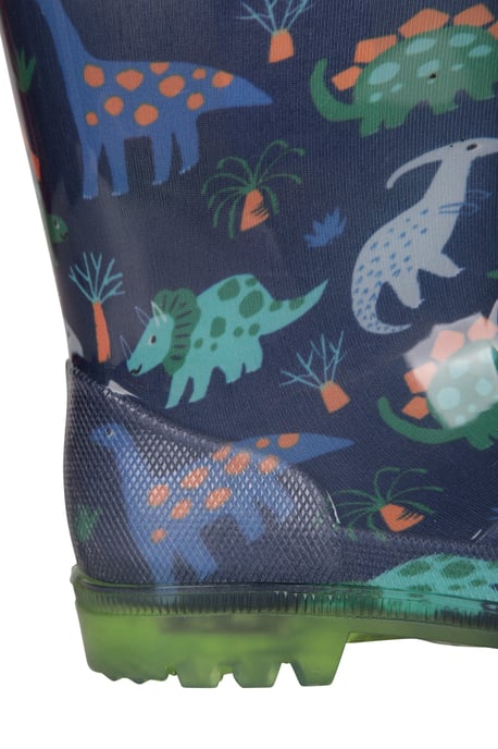 'Splash' Toddler Light Up Wellies Waterproof Flashing Sole Kids Rain Boots Shoes Navy - Image 6