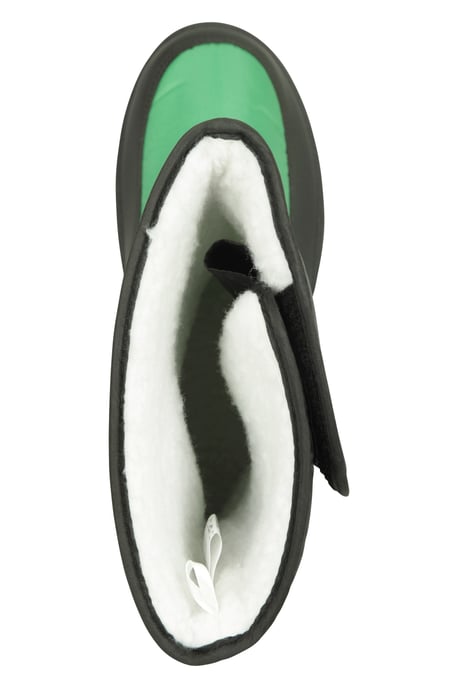'Caribou' Kids Striped Snow Boots Snow Proof Everyday Winter Shoes Green - Image 5