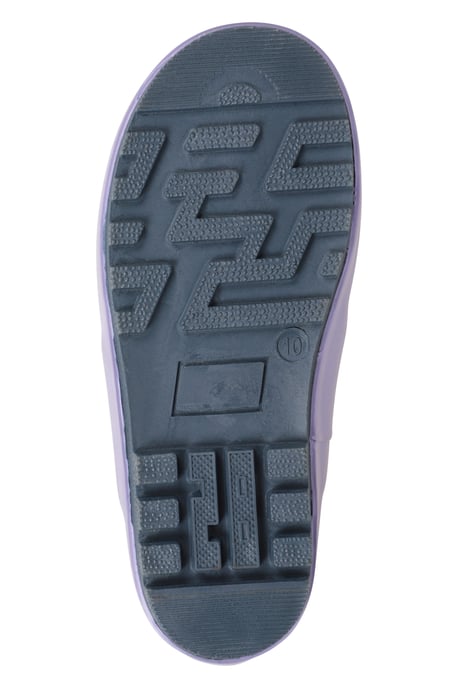 'Pattern' Winter Junior Wellies Lightweight Flexible Kids Fleece Lined Rain Boot Lilac - Image 4