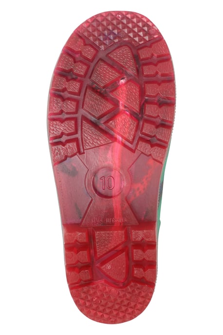 'Splash' Toddler Light Up Wellies Waterproof Flashing Sole Kids Rain Boots Shoes Green - Image 4