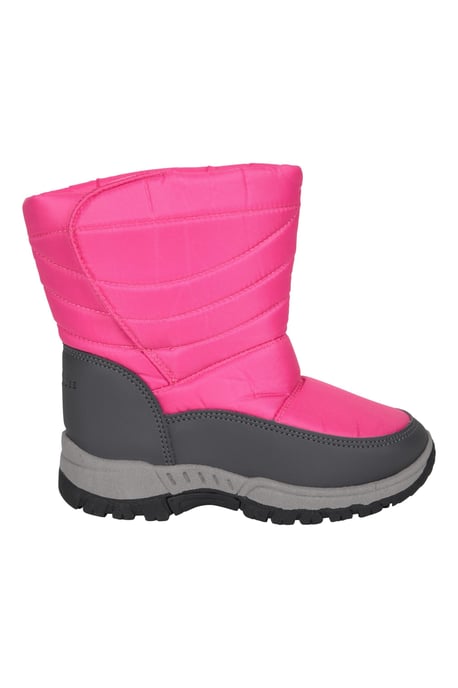 'Caribou' Kids Snow Boots Sherpa Lined Snow Proof Winter Shoes Pink - Image 2
