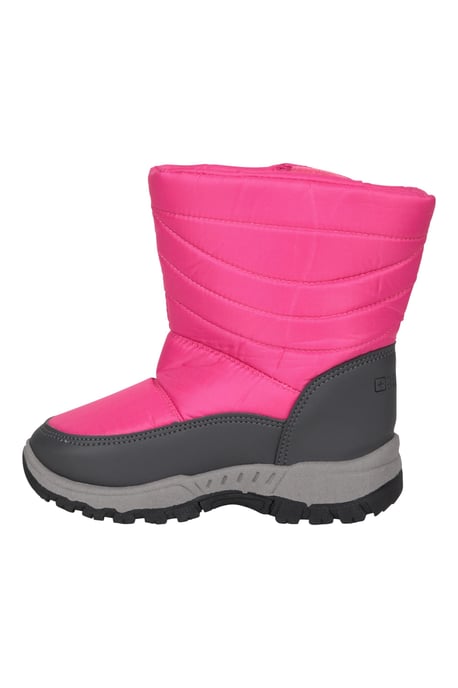 'Caribou' Kids Snow Boots Sherpa Lined Snow Proof Winter Shoes Pink - Image 4