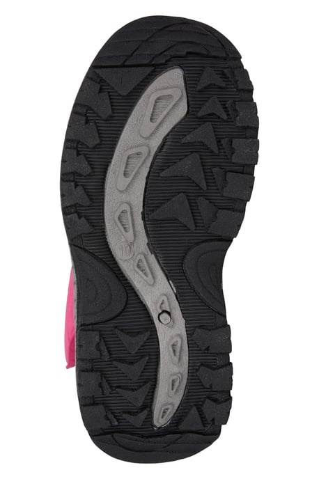 'Caribou' Kids Snow Boots Sherpa Lined Snow Proof Winter Shoes Pink - Image 5