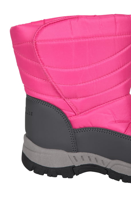 'Caribou' Kids Snow Boots Sherpa Lined Snow Proof Winter Shoes Pink - Image 6