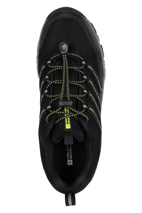 'Bolt' Kids Active Shoes with Toe Bumpers Lace Up Waterproof Sneakers Black - Image 6