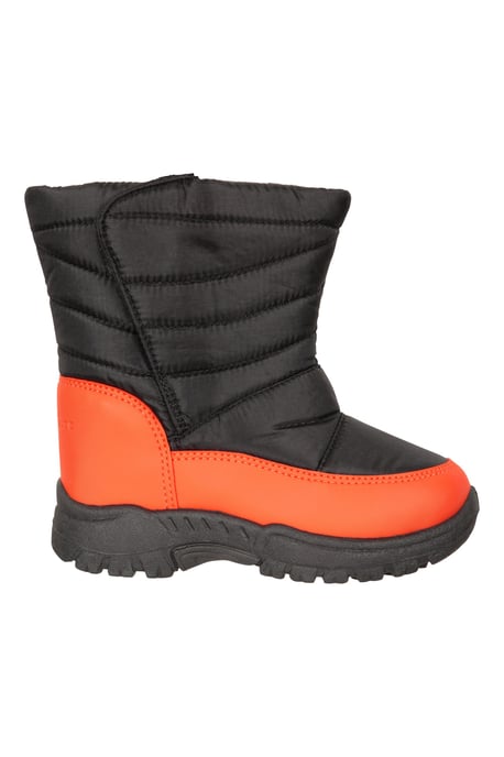 'Caribou' Kids Snow Boots Sherpa Lined Snow Proof Winter Shoes Dark Red - Image 2