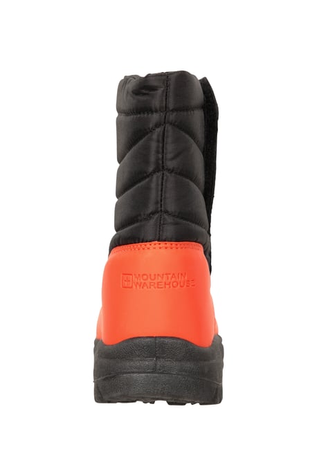 'Caribou' Kids Snow Boots Sherpa Lined Snow Proof Winter Shoes Dark Red - Image 3