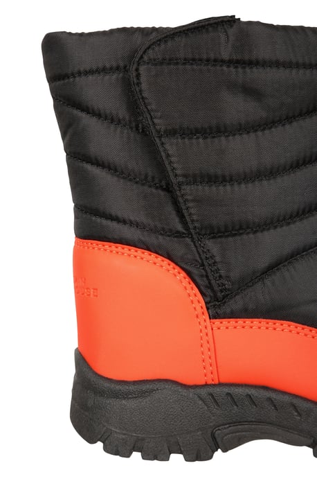 'Caribou' Kids Snow Boots Sherpa Lined Snow Proof Winter Shoes Dark Red - Image 6