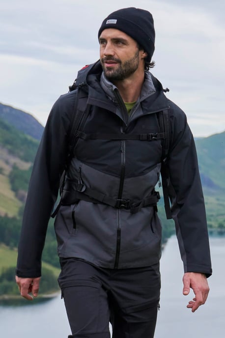 'Verge Extreme' Men's Jacket Waterproof Running Hiking Coat Black - Image 1