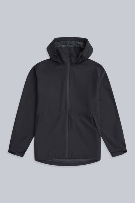 'Pace' Men's Waterproof Jacket with Adjustable Hood & Cuffs Packable Coat Black - Image 6
