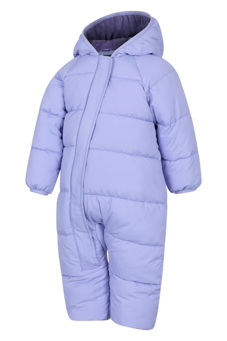 'Frosty' Kids Padded Snowsuit with Central Zip Cosy Winterwear Lilac - Image 4