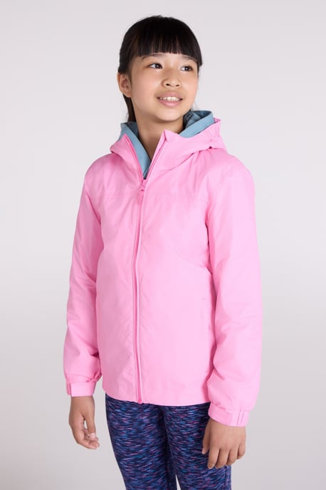 'Torrent' Kids Waterproof Jacket with Taped Seams Rain Coat Dusty Pink - Image 2