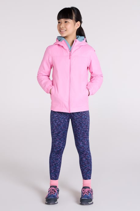'Torrent' Kids Waterproof Jacket with Taped Seams Rain Coat Dusty Pink - Image 3