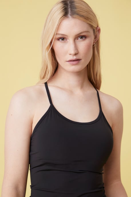 'Ready Or Knot' Women's Vest Lightweight Quick Wick Stretchy Activewear Tank Top Black - Image 2
