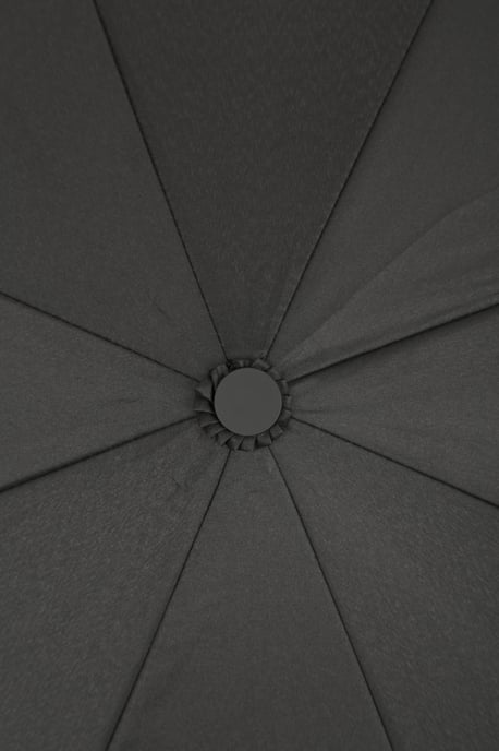 Unisex Windproof Umbrella with Stainless Steel Shaft Shock Resistant Rain Brolly Black - Image 3