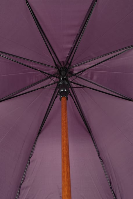 Unisex Classic Durable Rain Umbrella with Curved Handle Lightweight Brolly Berry - Image 3