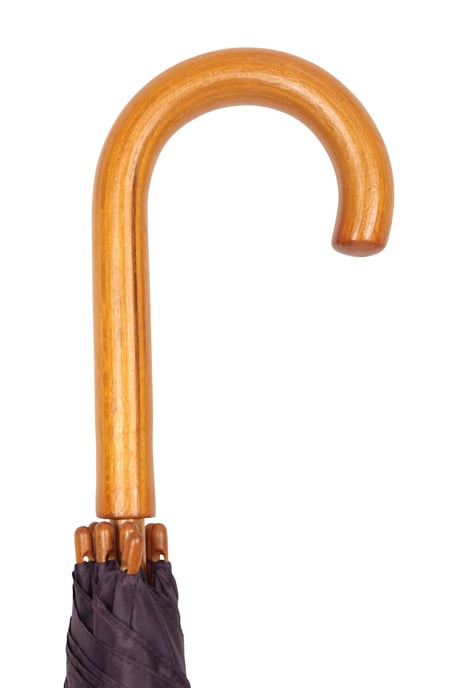 Unisex Classic Durable Rain Umbrella with Curved Handle Lightweight Brolly Berry - Image 4
