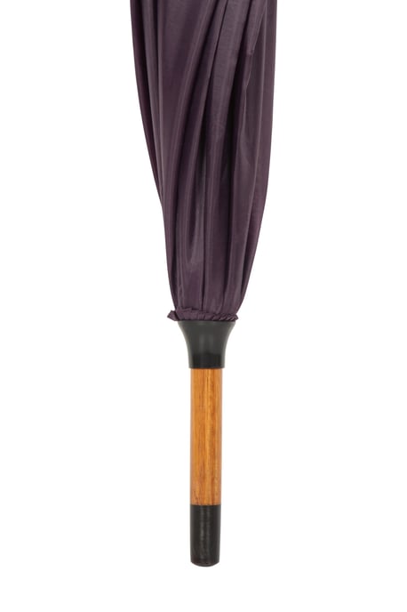 Unisex Classic Durable Rain Umbrella with Curved Handle Lightweight Brolly Berry - Image 6