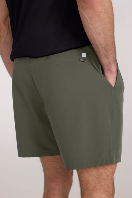 'Hurdle' Men's Running Shorts Quick Wicking Active Bottoms Olive - Image 3