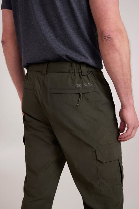 'Explore' Men's Long Shorts Quick Dry Walking Active Adventure Bottoms Khaki - Image 3