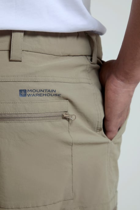 'Trek' Men's Shorts Quick Dry Stretchy Cargo Active Bottoms Beige - Image 4