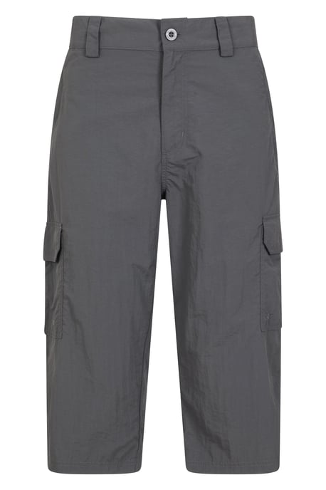 'Explore' Men's Long Shorts Quick Dry Walking Active Adventure Bottoms Grey - Image 5