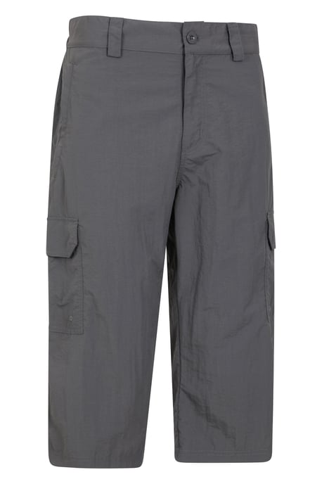 'Explore' Men's Long Shorts Quick Dry Walking Active Adventure Bottoms Grey - Image 6