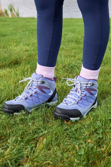 'Trail' Kids Waterproof Boots with High Traction Outsole Walking Hiking Shoes Lilac - Image 1