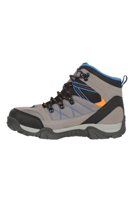 'Trail' Kids Waterproof Boots with High Traction Outsole Walking Hiking Shoes Grey - Image 4