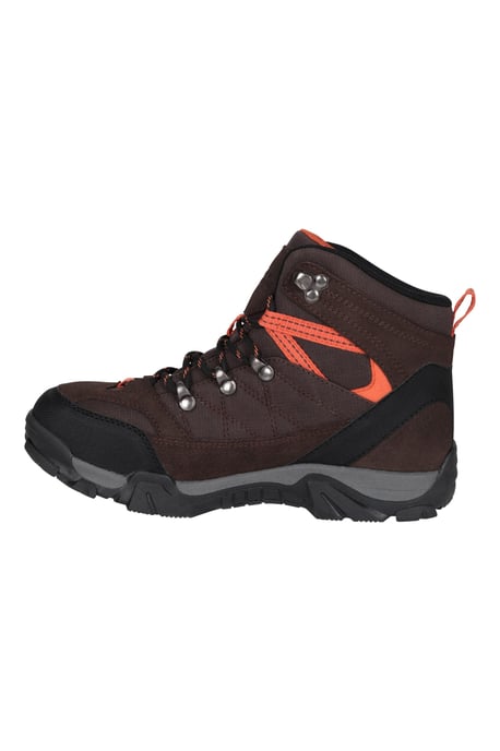 'Trail' Kids Waterproof Boots with High Traction Outsole Walking Hiking Shoes Brown - Image 4