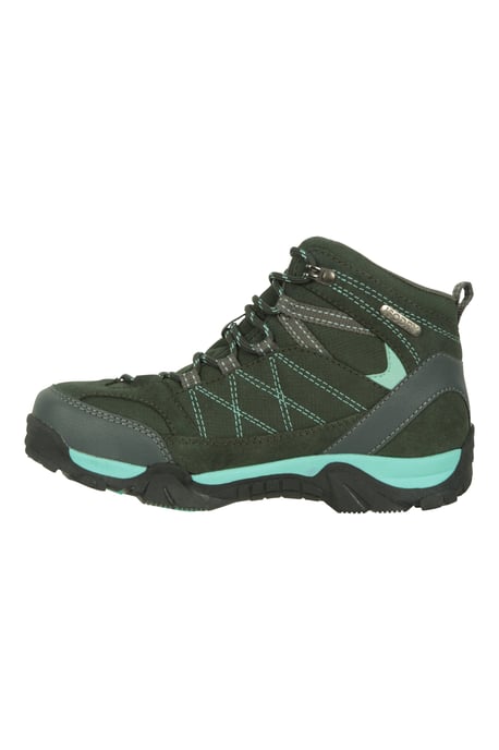 'Trail' Kids Waterproof Boots with High Traction Outsole Walking Hiking Shoes Teal - Image 3
