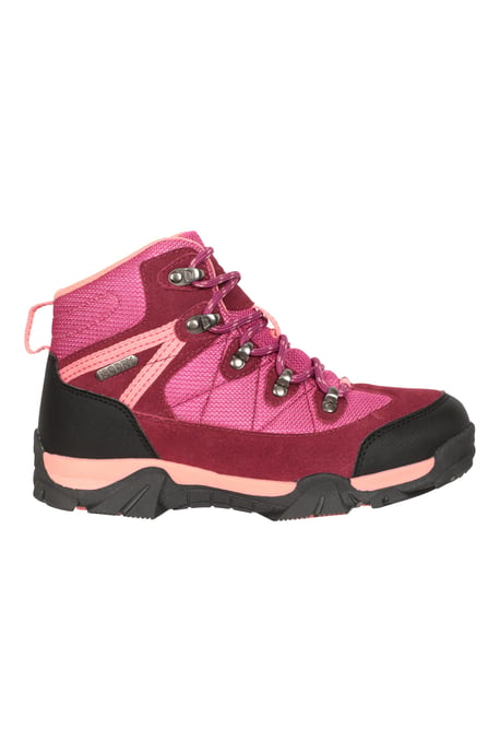 'Trail' Kids Waterproof Boots with High Traction Outsole Walking Hiking Shoes Berry - Image 2
