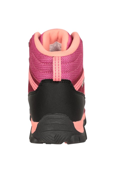 'Trail' Kids Waterproof Boots with High Traction Outsole Walking Hiking Shoes Berry - Image 3