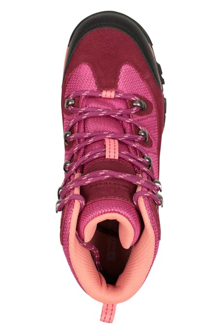 'Trail' Kids Waterproof Boots with High Traction Outsole Walking Hiking Shoes Berry - Image 5