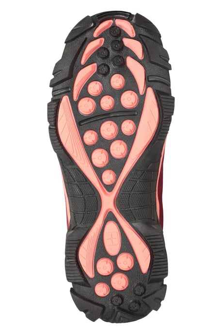 'Trail' Kids Waterproof Boots with High Traction Outsole Walking Hiking Shoes Berry - Image 6