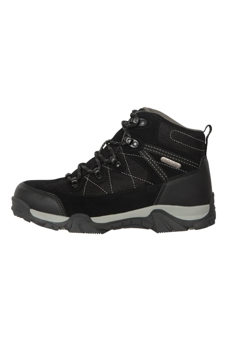 'Trail' Kids Waterproof Boots with High Traction Outsole Walking Hiking Shoes Black - Image 4