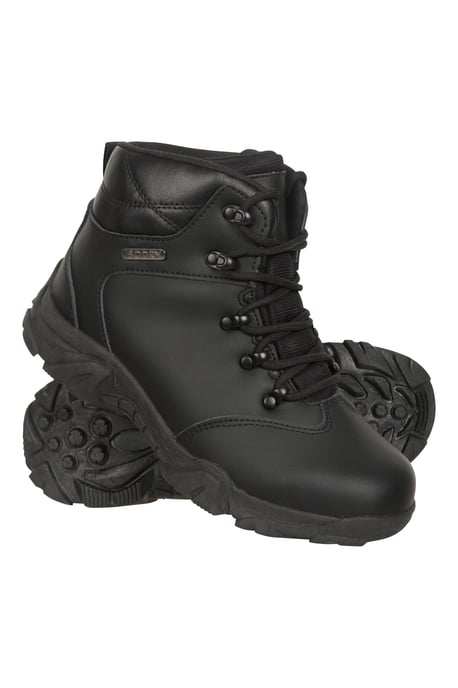 'Canyon' Kids Waterproof Boots with Deep Lugs Breathable Rain Boot Black - Image 1