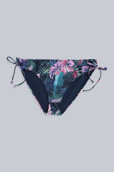 'Iona' Women's Tie Side Bikini Bottoms Chlorine Resistant Summer Swimwear Dark Blue - Image 5