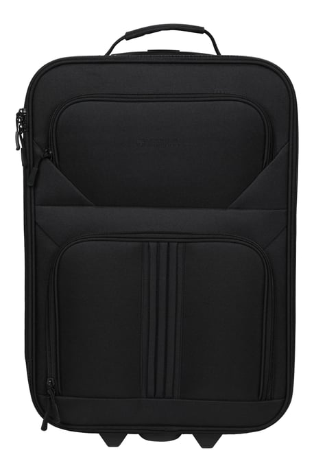 Essentials Hand Luggage Waterproof Cabin Friendly Suitcase Black - Image 2